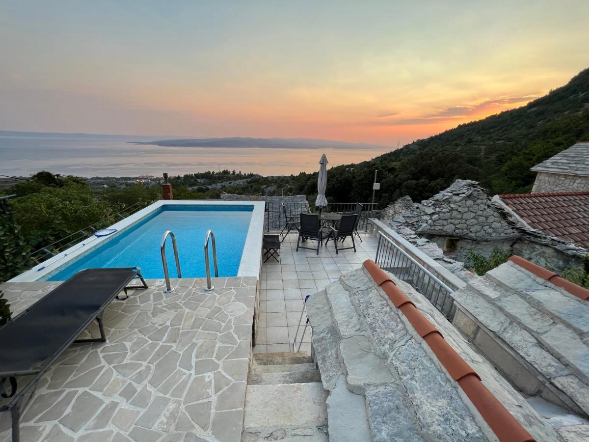 Villa Kristina - Ferienhaus Baska Voda - Topici, Private Outdoor Swimmingpool, Wifi Luaran gambar